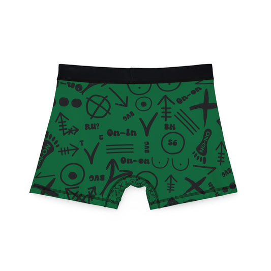 WAH3 Hash Symbols Green Men's Boxers, Unique Printed Underwear, AOP Boxers for Everyday Comfort, Fun Gift for Men, Stylish Menswear