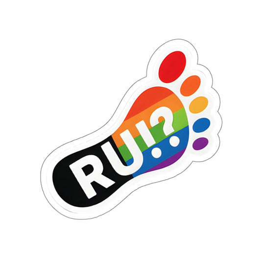 WAH3 RU!? Foot Die-Cut Stickers