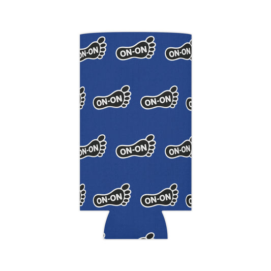 WAH3 On-on Blue Footprint Can Cooler – Fun & Quirky Drink Sleeve for Parties