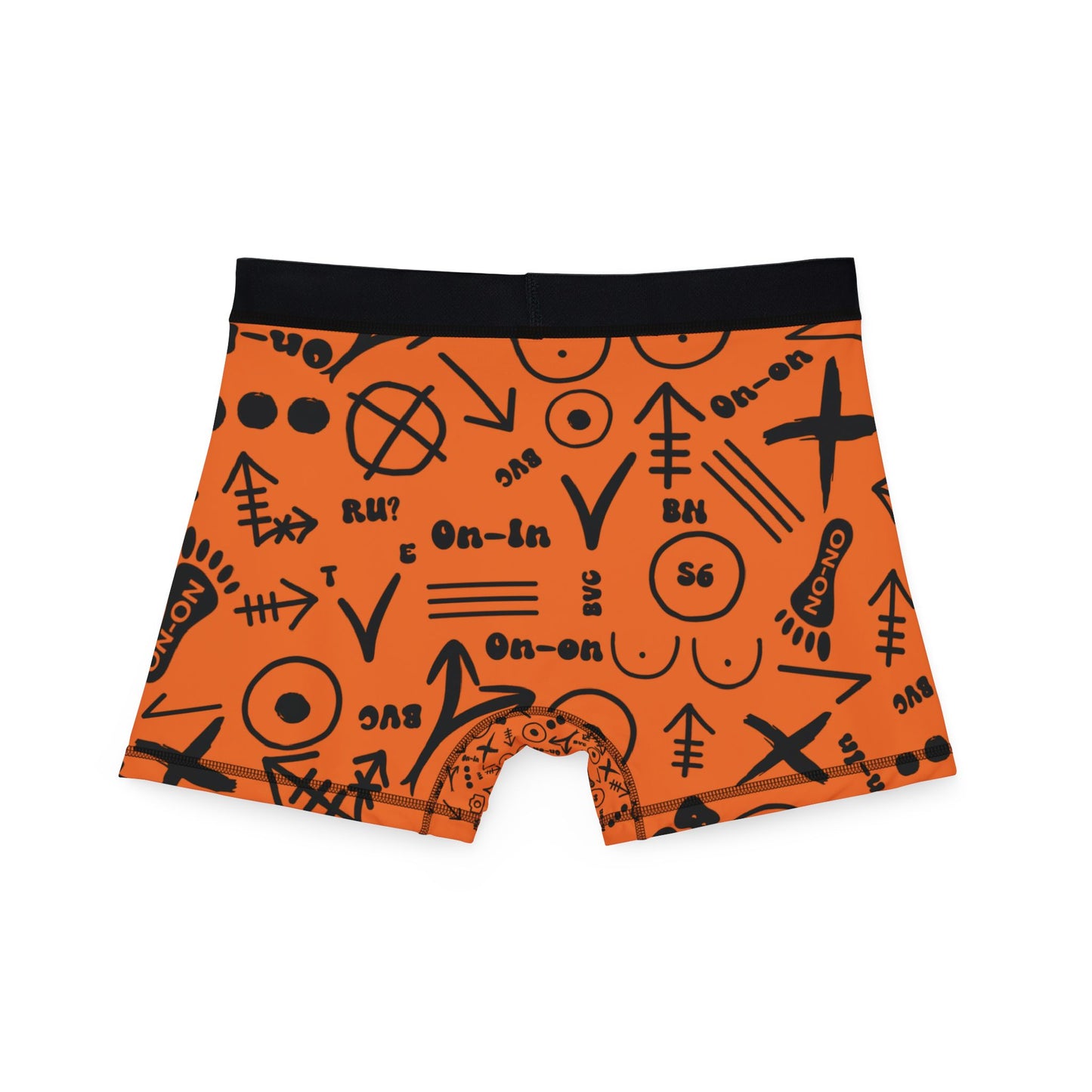 WAH3 Hash Orange Symbols Men's Boxers, Unique Printed Underwear, AOP Boxers for Everyday Comfort, Fun Gift for Men, Stylish Menswear
