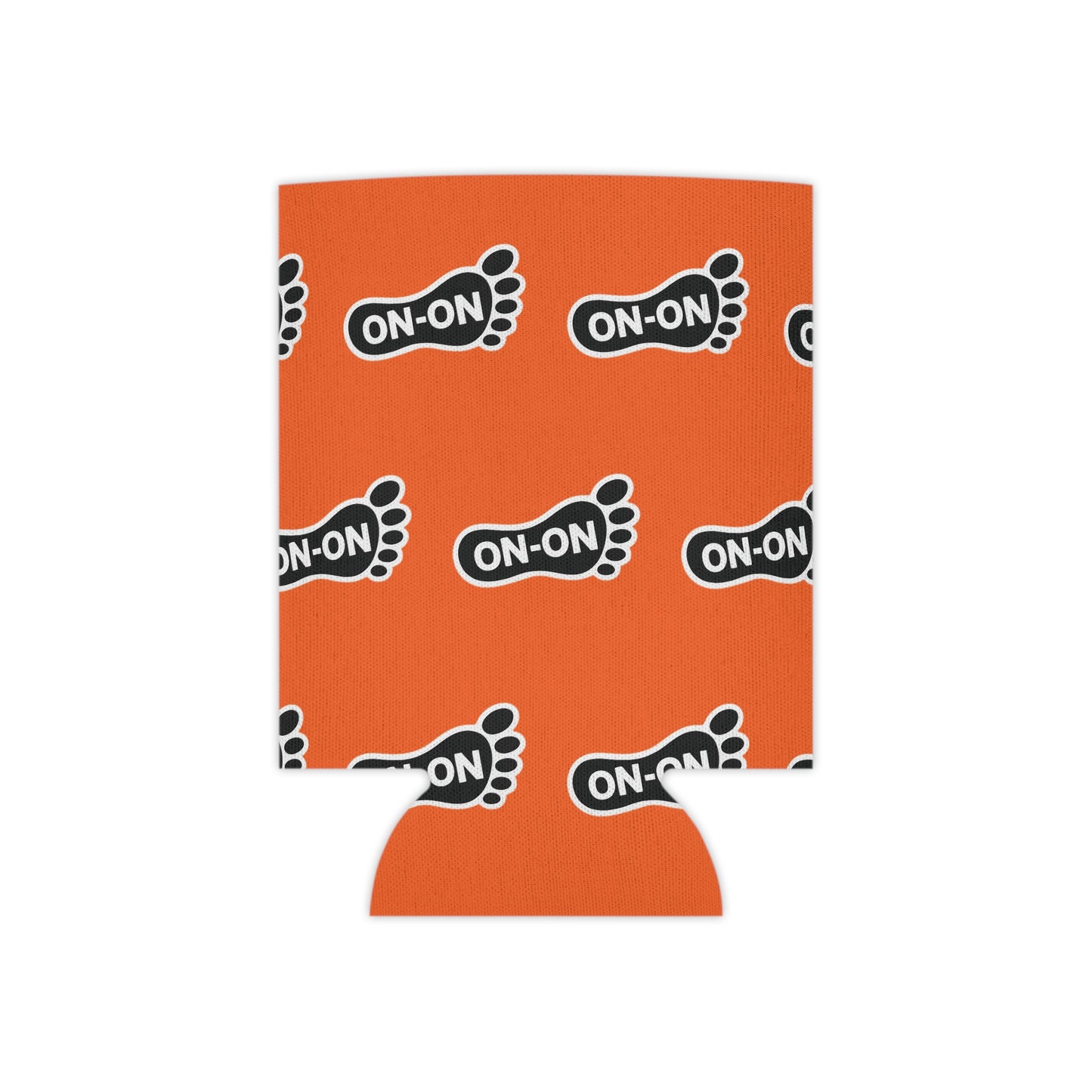 WAH3 On-on Orange Footprint Can Cooler – Fun & Quirky Drink Sleeve for Parties