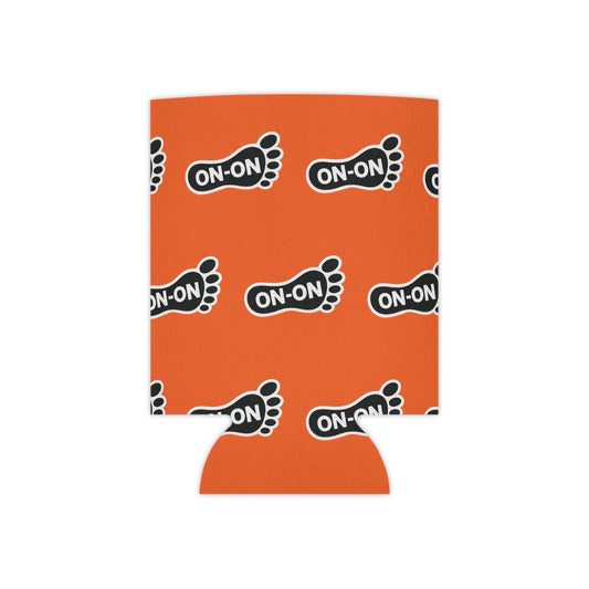 WAH3 On-on Orange Footprint Can Cooler – Fun & Quirky Drink Sleeve for Parties