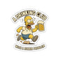 Funny Simpsons Parody Beer-Themed Die-Cut Stickers, Perfect for Gifting, Decor, Home Bar, Party Favors, or Personalization