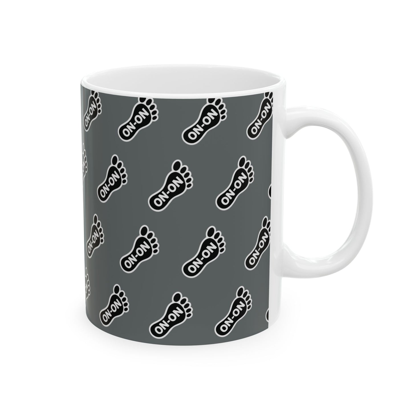 WAH3 Grey On-On Foot Ceramic Mug - 11oz & 15oz