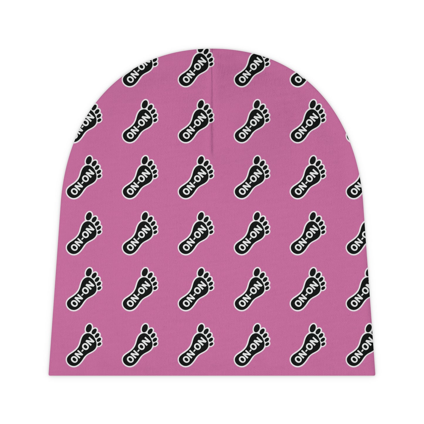 WAH3 On-on Foot Pink Baby Beanie | Cute Newborn Gift, Baby Shower Accessory, Everyday Comfort, Infant Hat, First Christmas Beanie