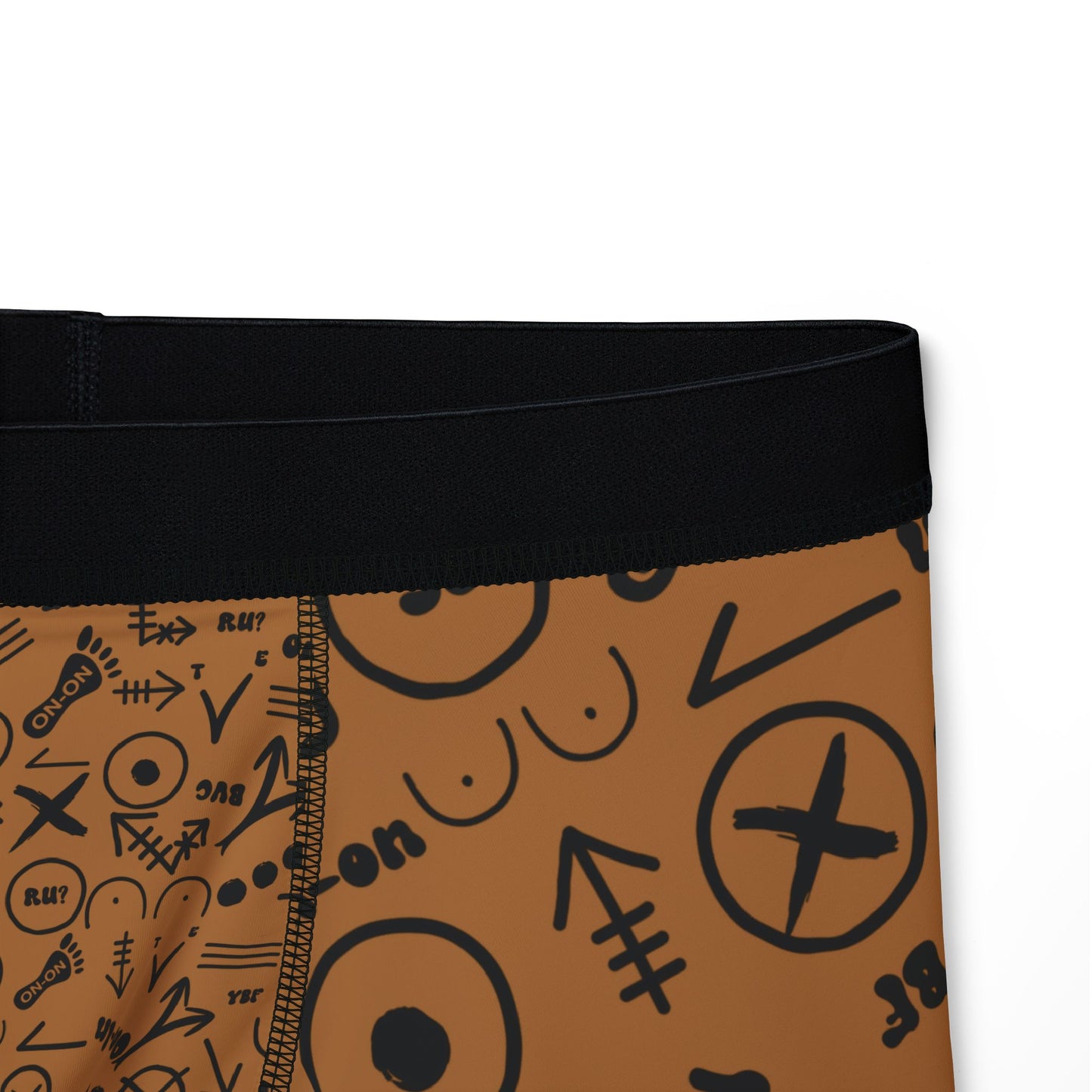 WAH3 Hash Symbols Brown Men's Boxers, Unique Printed Underwear, AOP Boxers for Everyday Comfort, Fun Gift for Men, Stylish Menswear