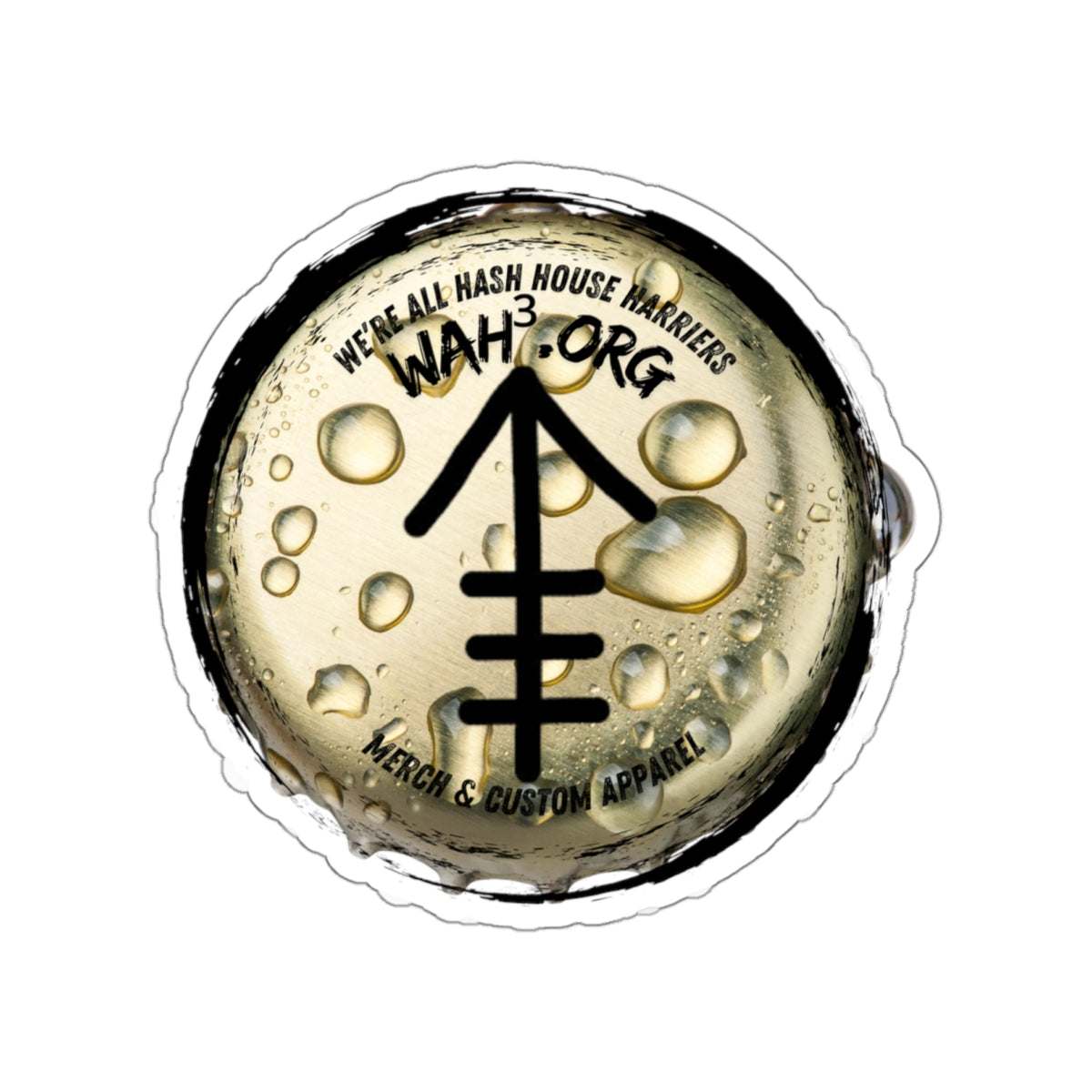 WAH3 On-On Arrow Bottlecap Die-Cut Stickers