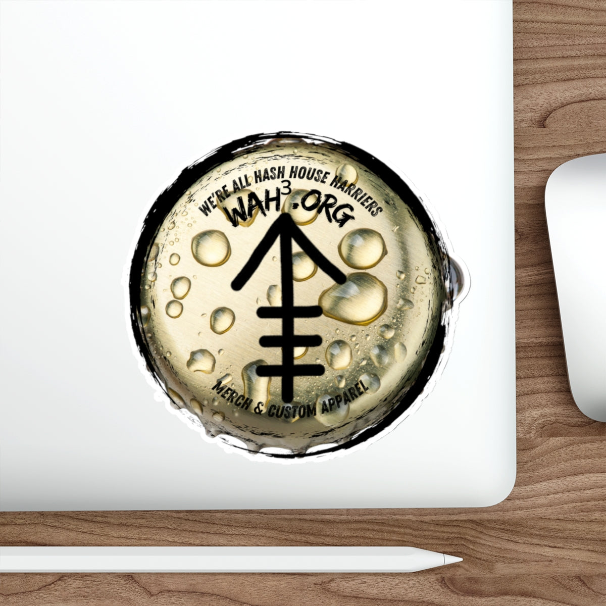 WAH3 On-On Arrow Bottlecap Die-Cut Stickers