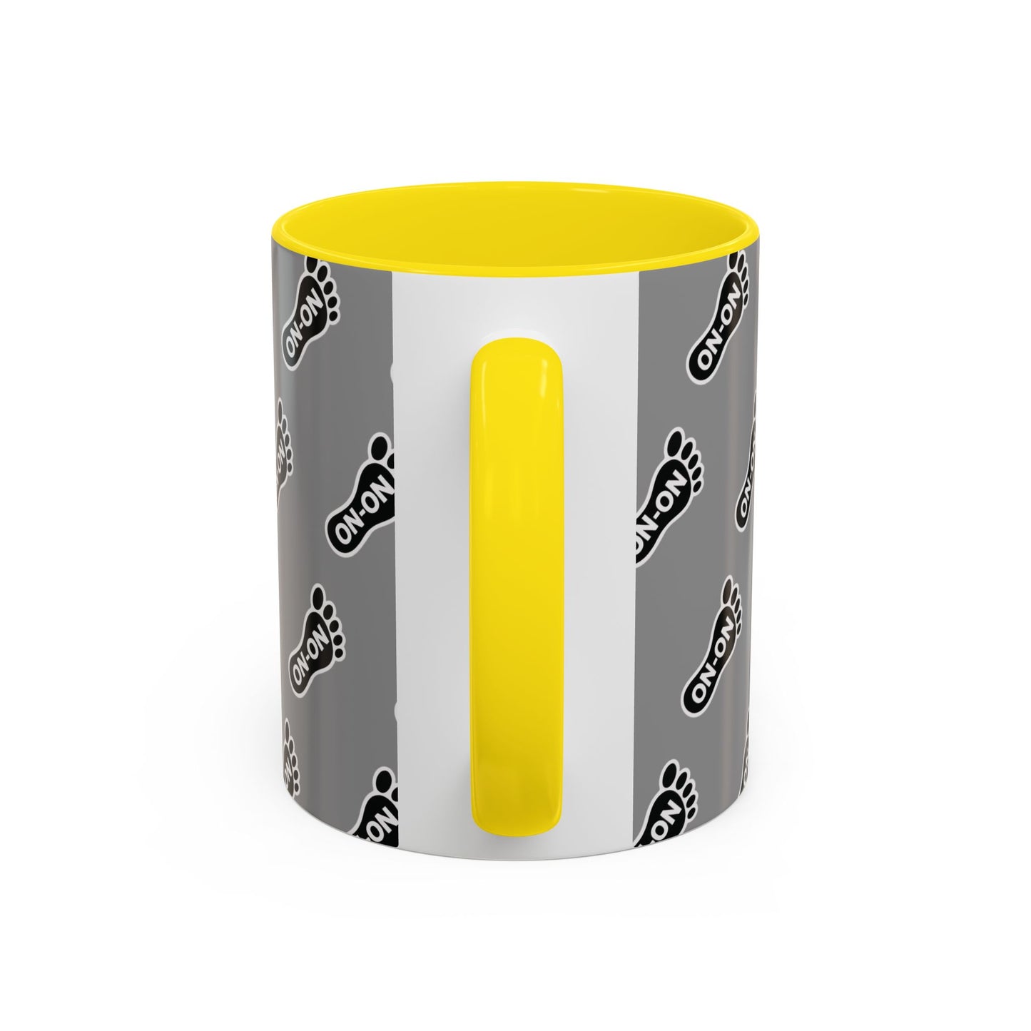 WAH3 Grey BG On-On Footprint Accent Coffee Mug - 11oz & 15oz