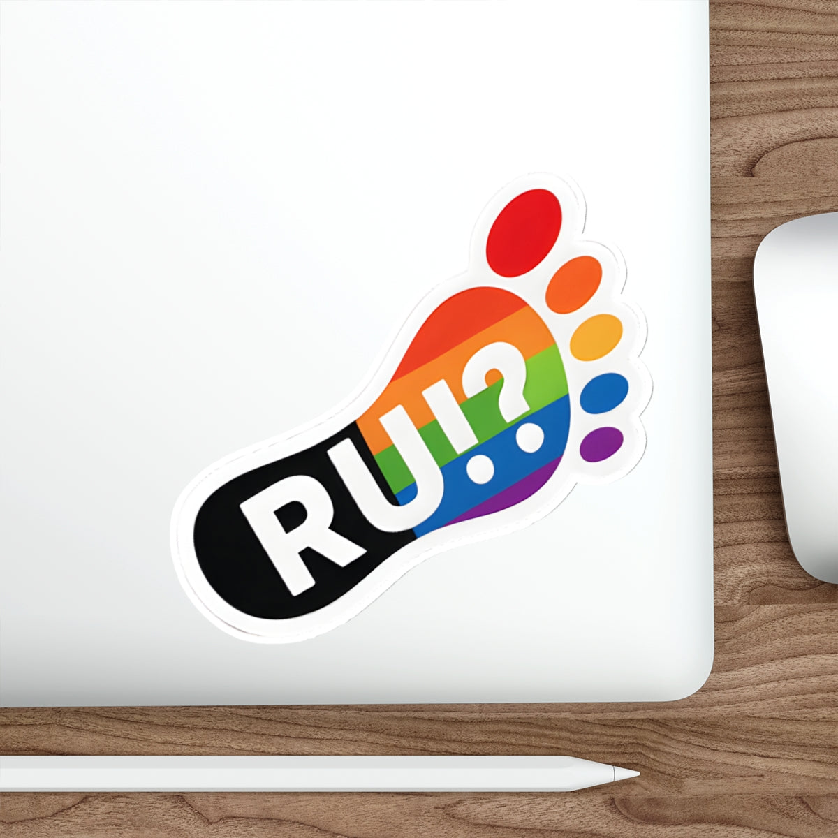 WAH3 RU!? Foot Die-Cut Stickers