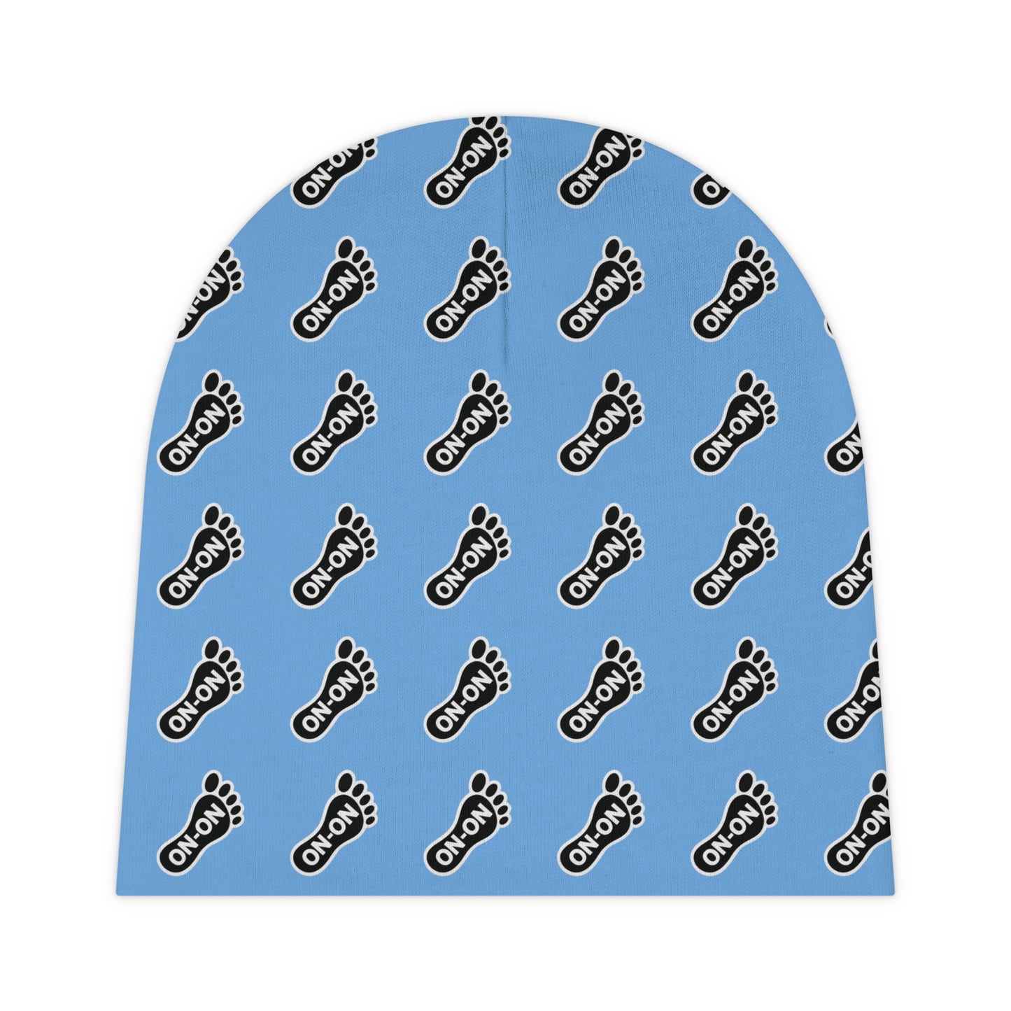 WAH3 On-on Foot Baby Blue Baby Beanie | Cute Newborn Gift, Baby Shower Accessory, Everyday Comfort, Infant Hat, First Christmas Beanie