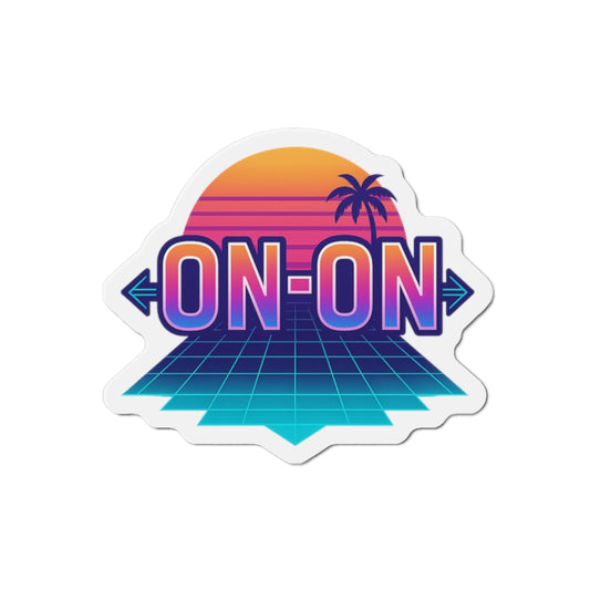 Retro Palm Tree On-on Die-Cut Magnets, Aesthetic Fridge Decor, Gifts for Friends, Beach Theme, Vintage Vibe