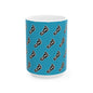 WAH3 Turquoise On-On Foot Ceramic Mug - 11oz & 15oz