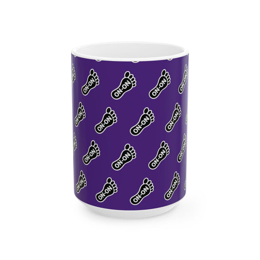 WAH3 Purple On-On Foot Ceramic Mug - 11oz & 15oz