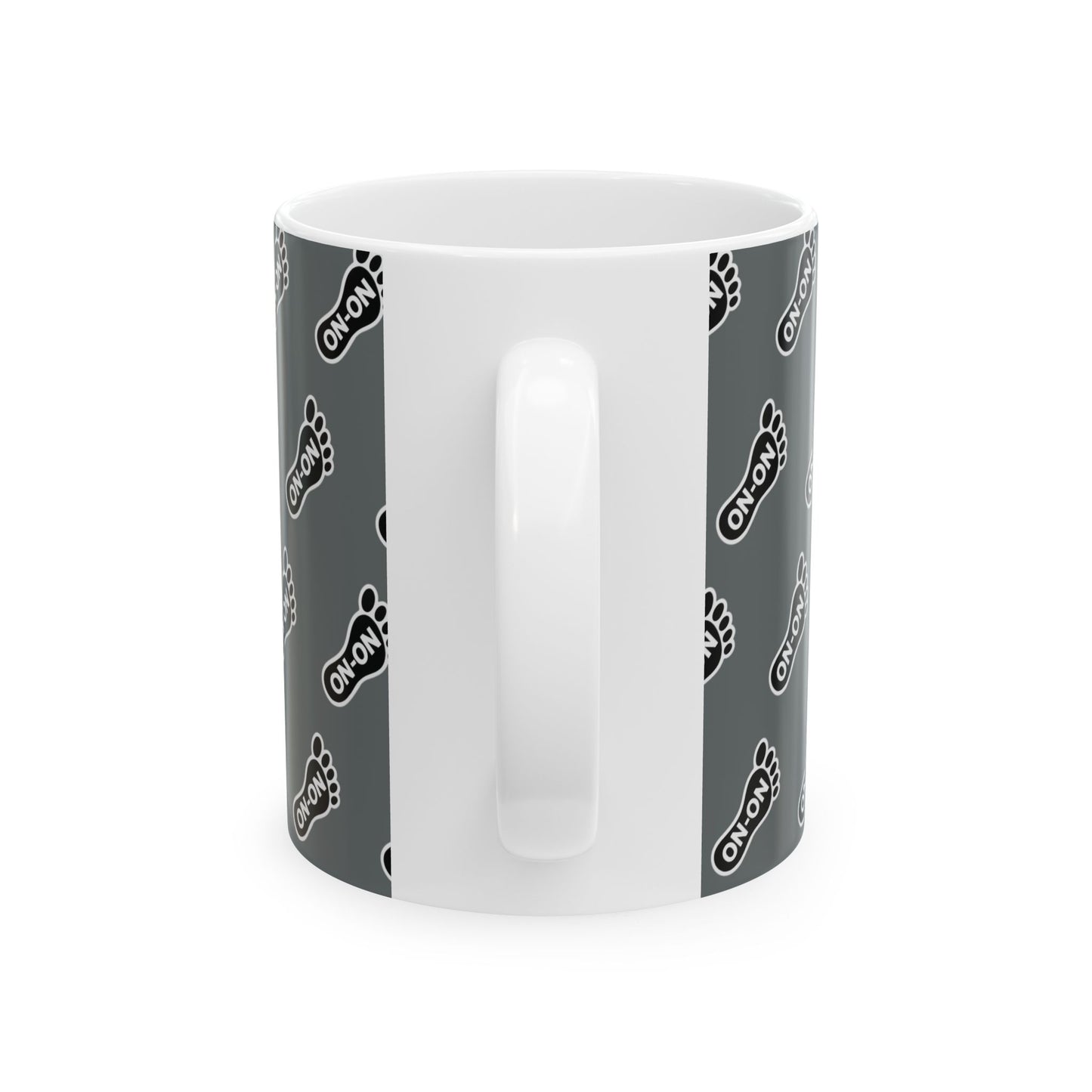 WAH3 Grey On-On Foot Ceramic Mug - 11oz & 15oz