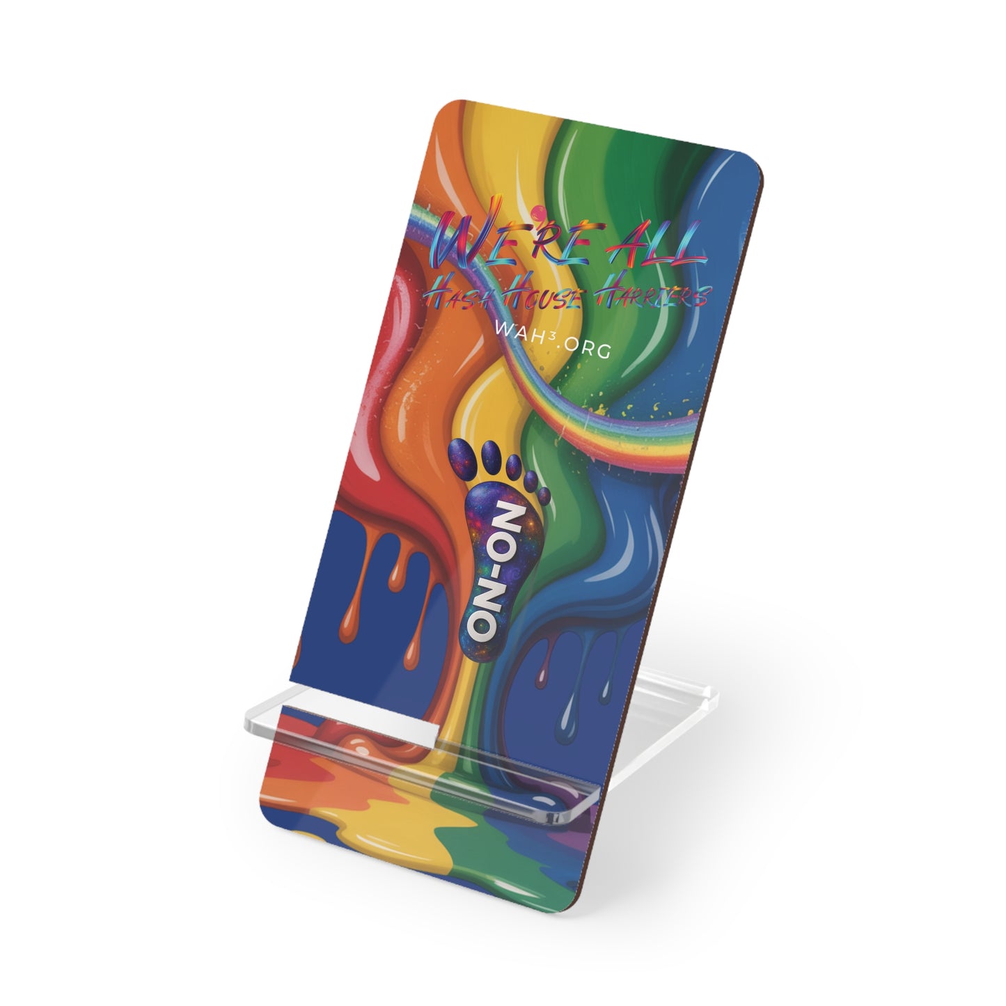 WAH3 Rainbow Liquid Paint  Mobile Display Stand for Smartphones - Vibrant Artful Design