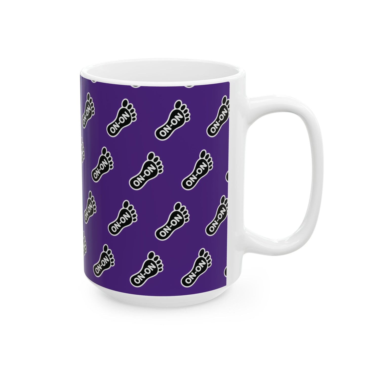 WAH3 Purple On-On Foot Ceramic Mug - 11oz & 15oz
