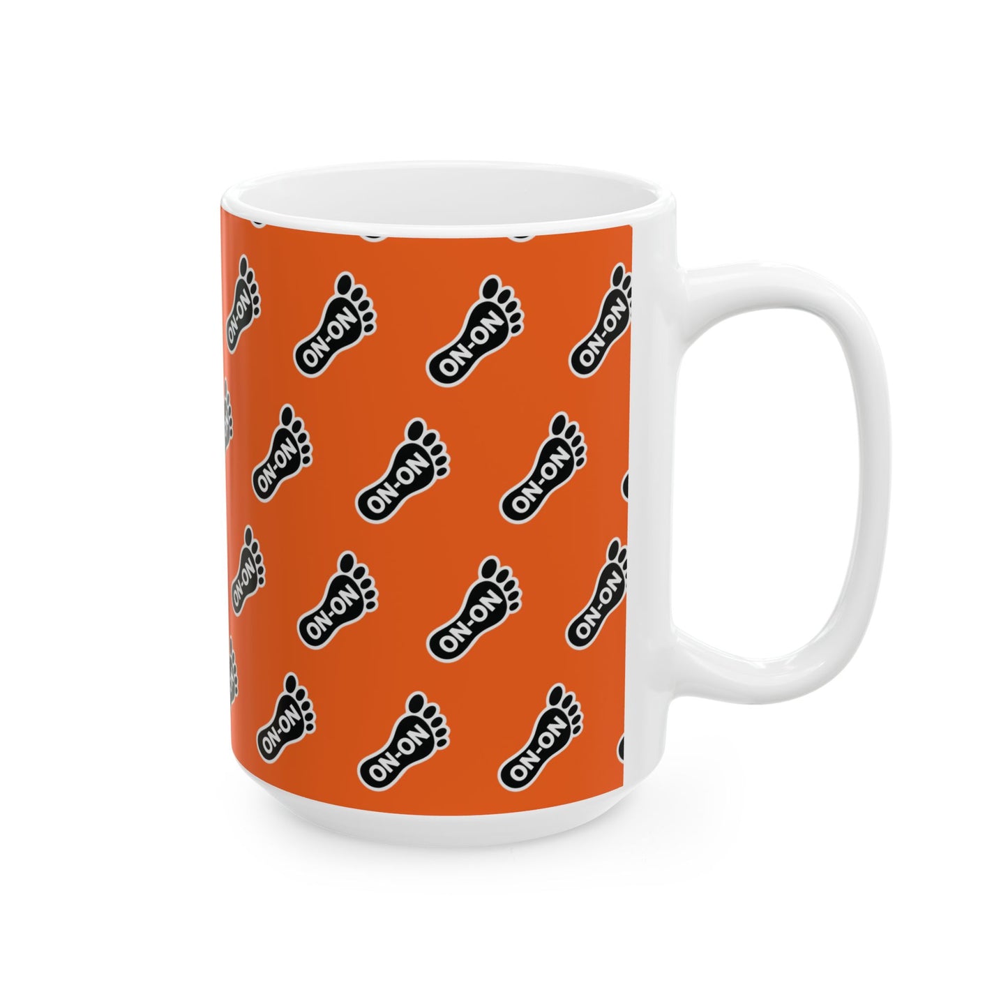 WAH3 Orange On-On Foot Ceramic Mug - 11oz & 15oz