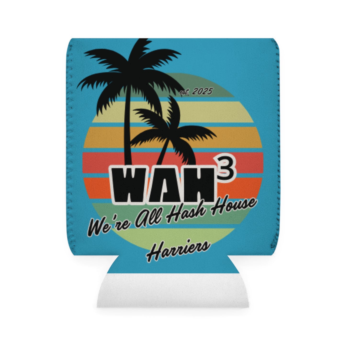 WAH3 Turquoise Tropic Simpsons Runnin Parody Funny Can Cooler Sleeve, Beverage Insulator for Parties, Novelty Gift for Beer Lovers, Unique Wedding Favor, Summer BBQ Accessory