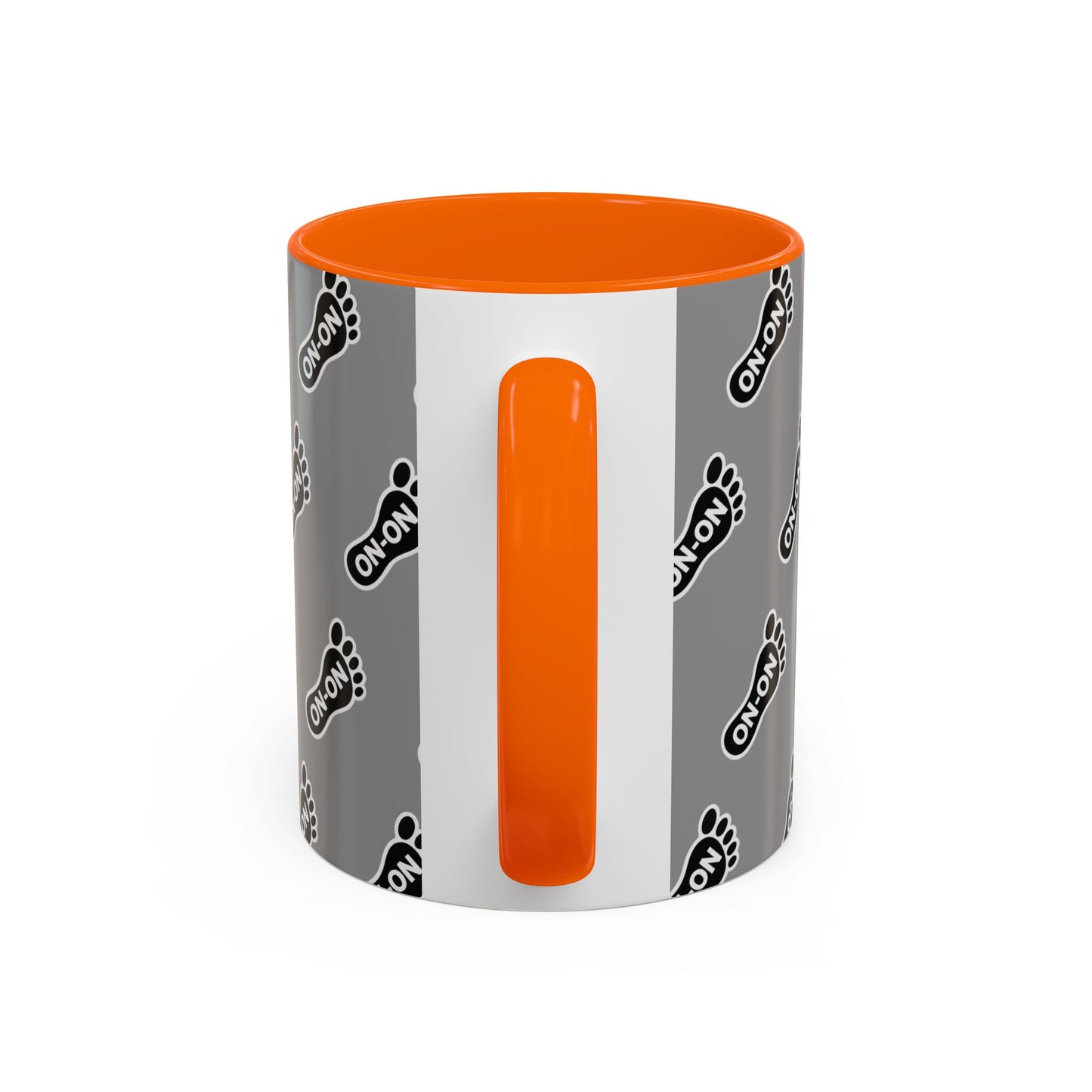 WAH3 Grey BG On-On Footprint Accent Coffee Mug - 11oz & 15oz
