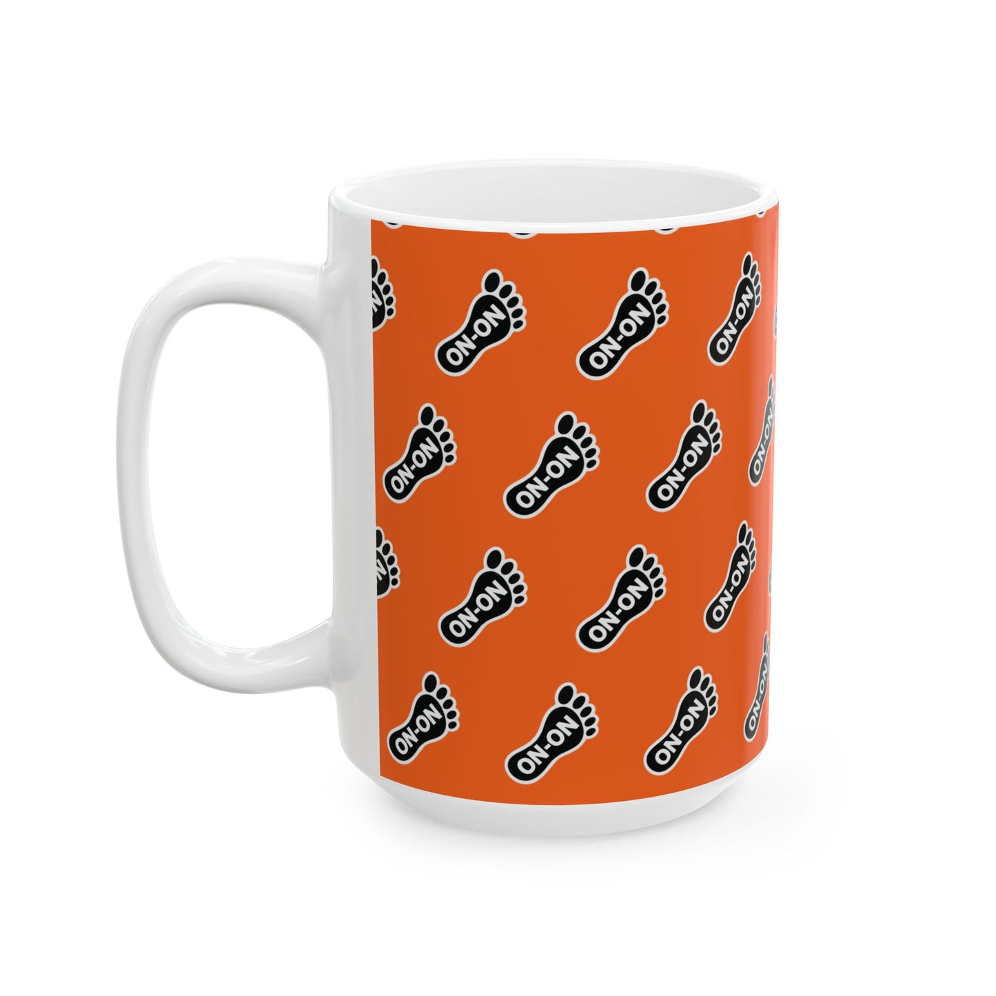 WAH3 Orange On-On Foot Ceramic Mug - 11oz & 15oz