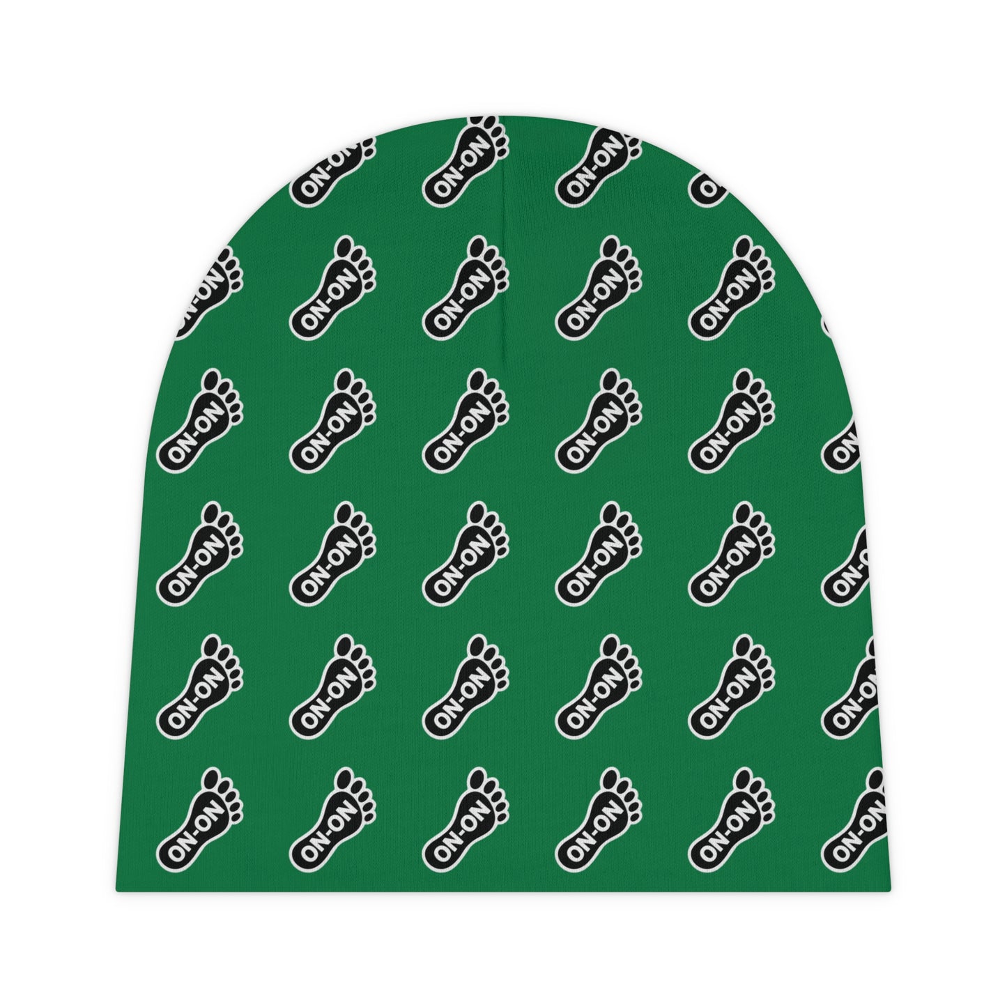 WAH3 On-on Foot Green Baby Beanie | Cute Newborn Gift, Baby Shower Accessory, Everyday Comfort, Infant Hat, First Christmas Beanie