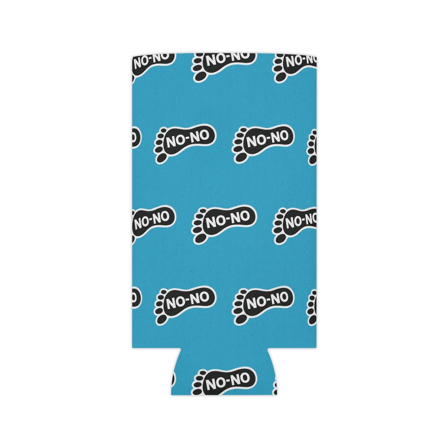 WAH3 On-on Sky Blue Footprint Can Cooler – Fun & Quirky Drink Sleeve for Parties