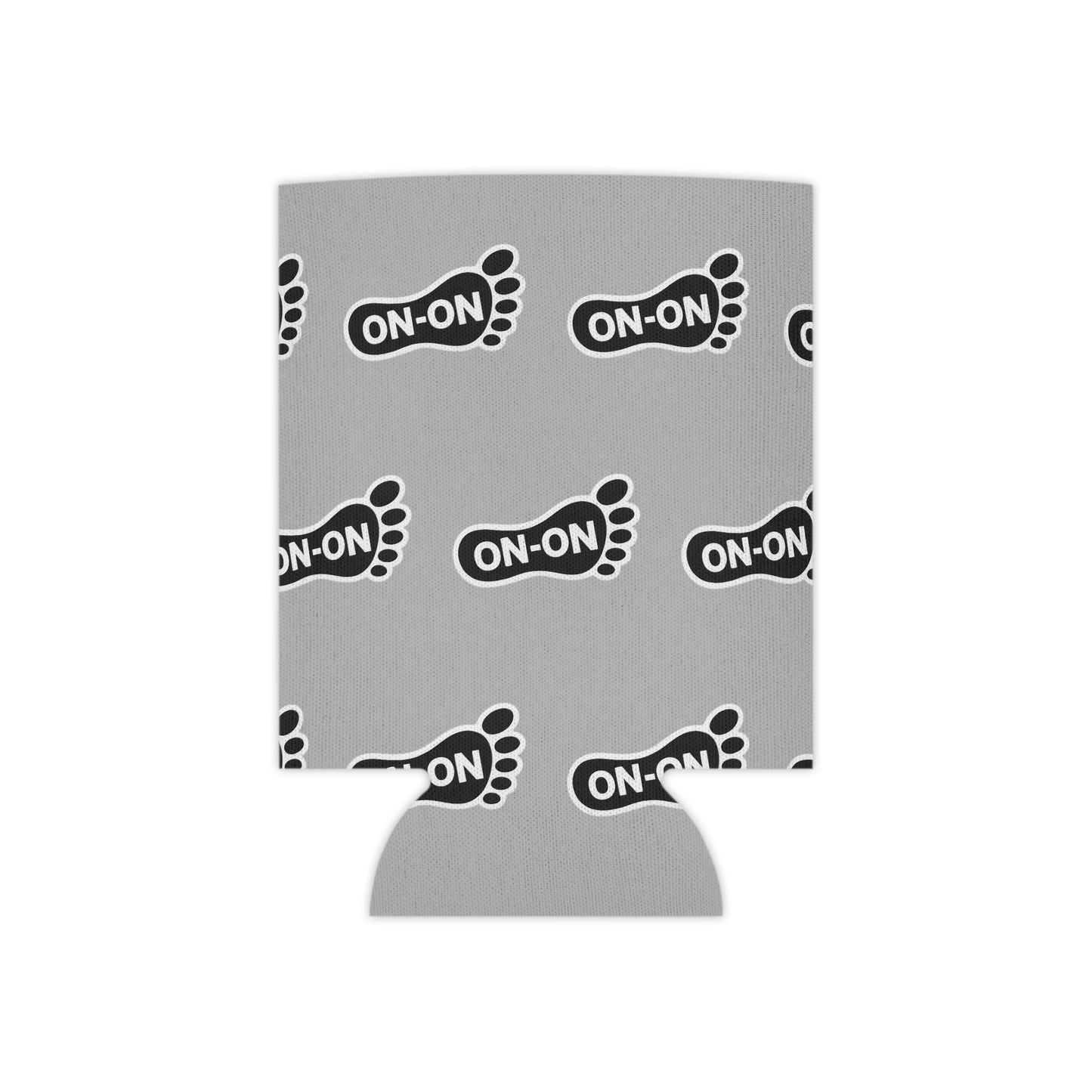 WAH3 On-on Grey Footprint Can Cooler – Fun & Quirky Drink Sleeve for Parties