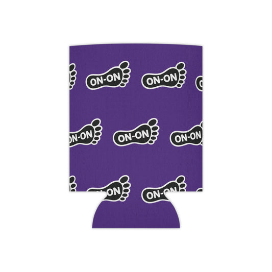 WAH3 On-on Purple Footprint Can Cooler – Fun & Quirky Drink Sleeve for Parties