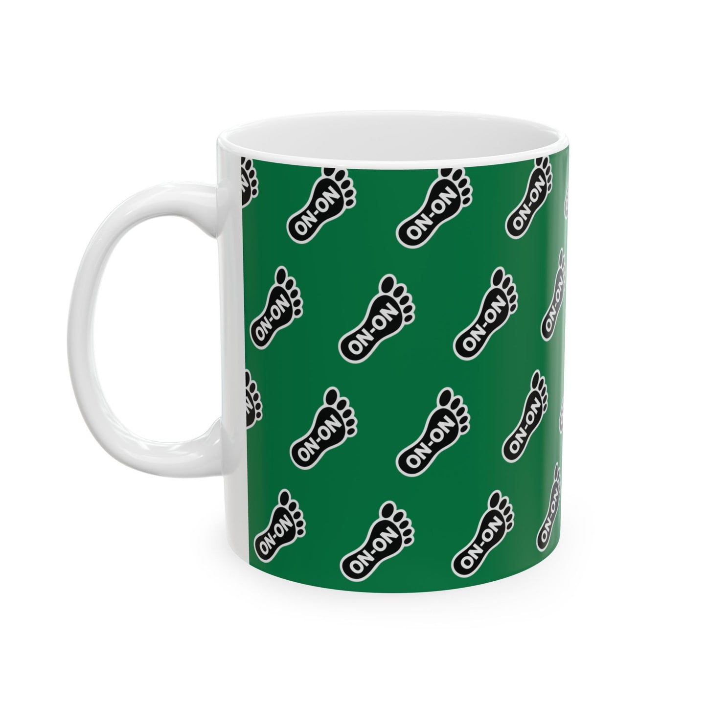 WAH3 Green On-On Foot Ceramic Mug - 11oz & 15oz