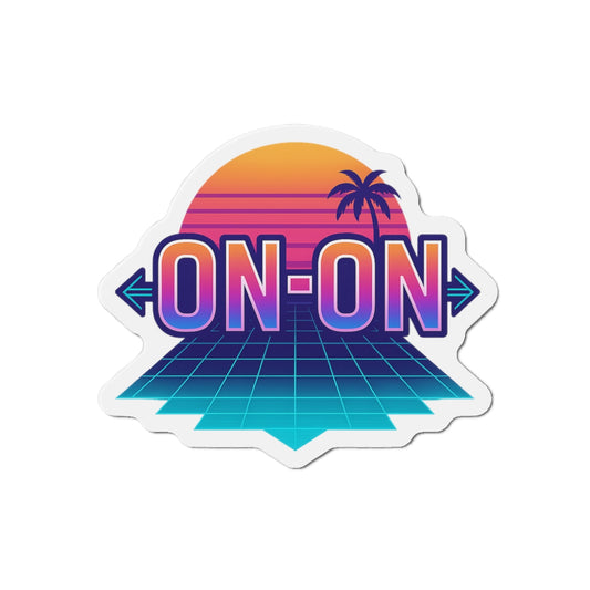 Retro Palm Tree On-on Die-Cut Magnets, Aesthetic Fridge Decor, Gifts for Friends, Beach Theme, Vintage Vibe