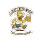 Funny Simpsons Parody Beer-Themed Die-Cut Stickers, Perfect for Gifting, Decor, Home Bar, Party Favors, or Personalization