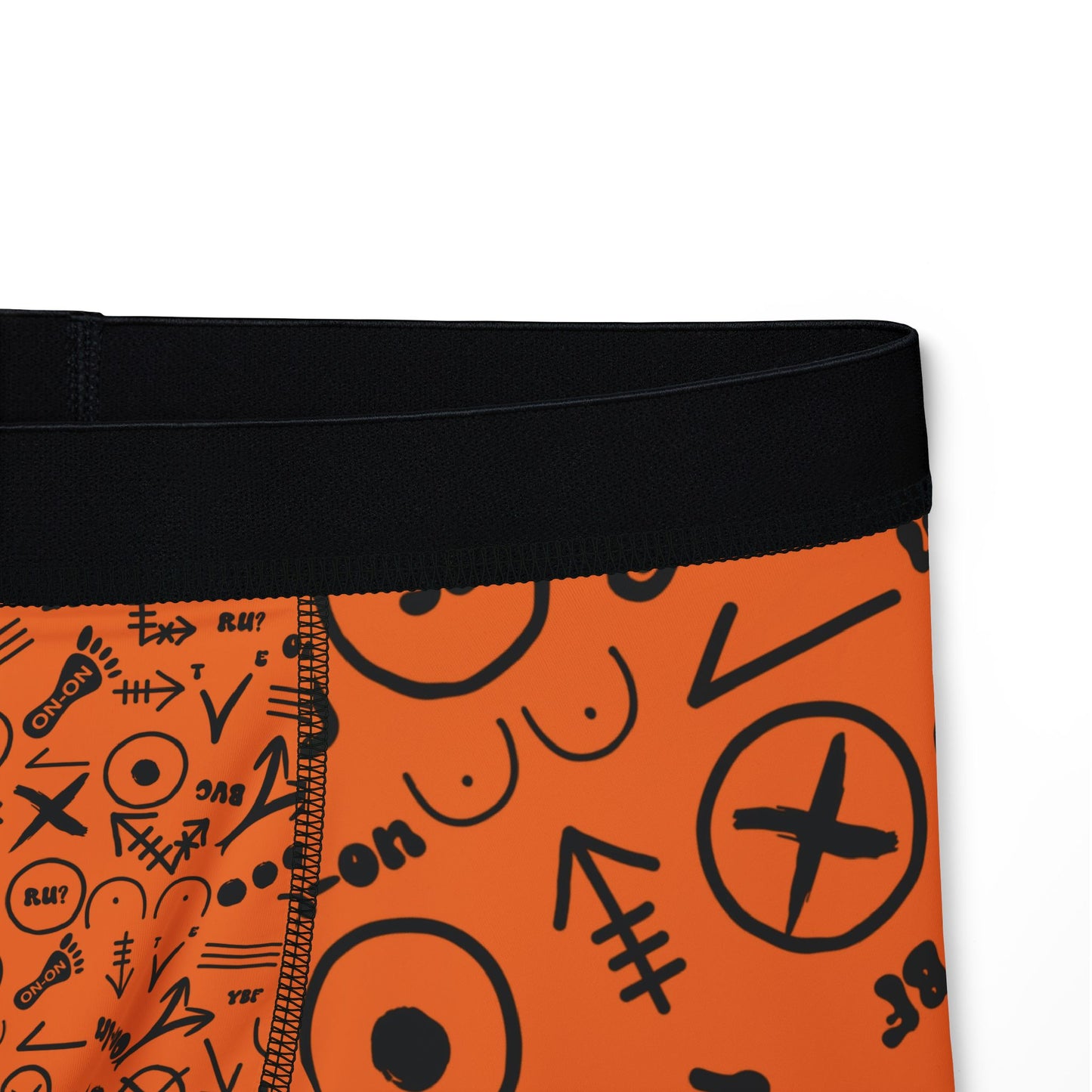 WAH3 Hash Orange Symbols Men's Boxers, Unique Printed Underwear, AOP Boxers for Everyday Comfort, Fun Gift for Men, Stylish Menswear