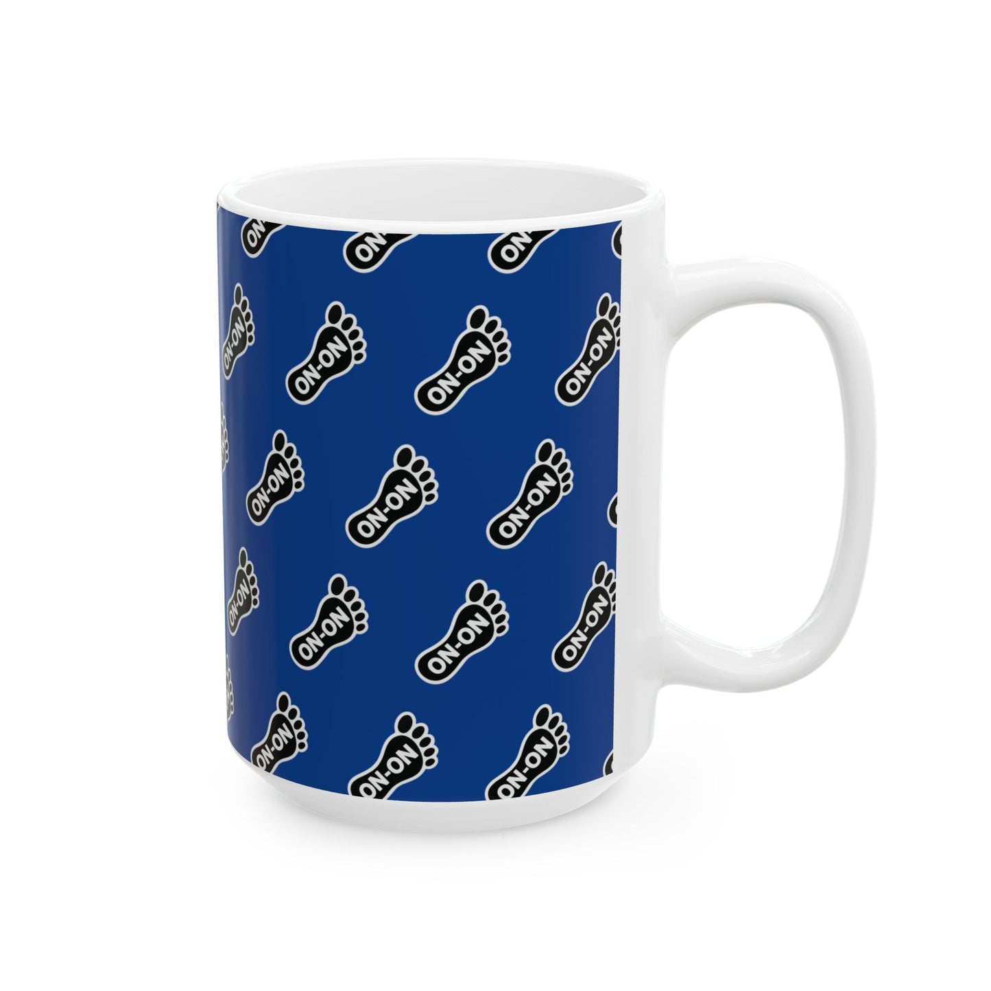 WAH3 Blue On-On Foot Ceramic Mug - 11oz & 15oz