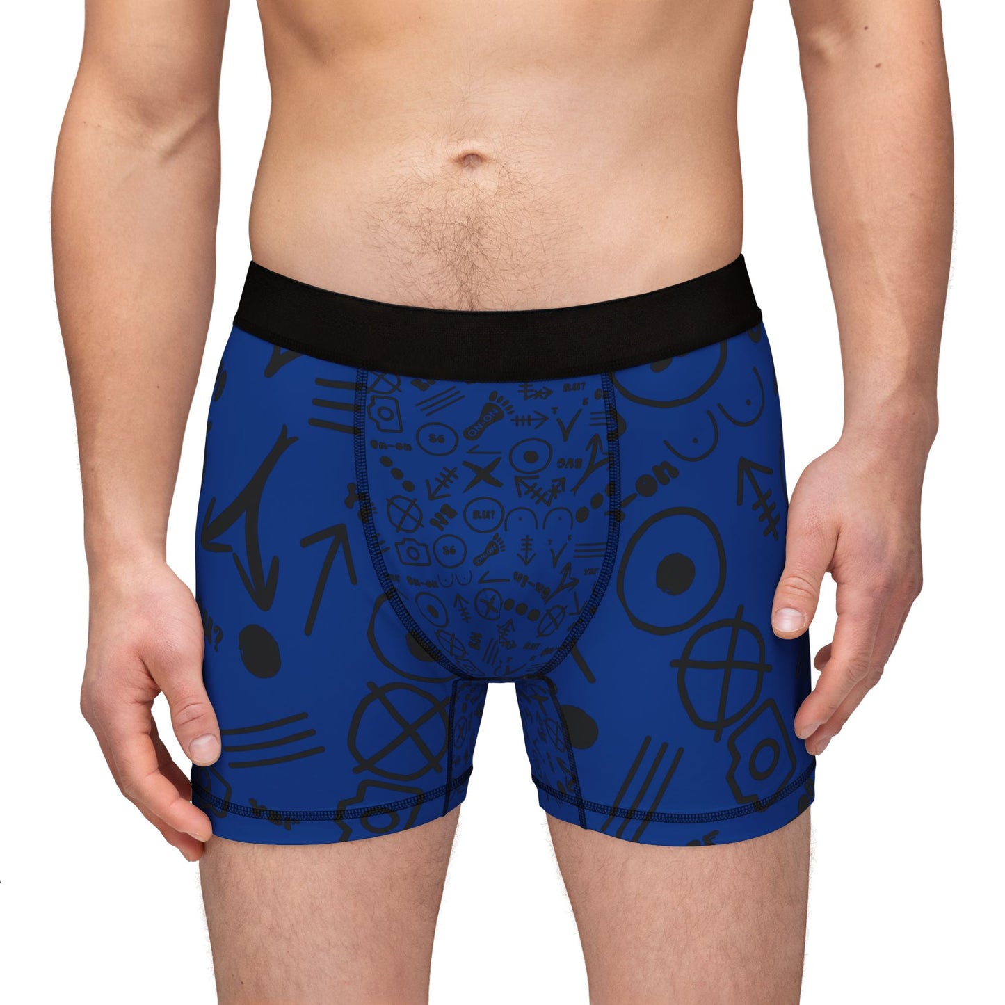 WAH3 Hash Symbols Blue Men's Boxers, Unique Printed Underwear, AOP Boxers for Everyday Comfort, Fun Gift for Men, Stylish Menswear