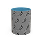 WAH3 Grey BG On-On Footprint Accent Coffee Mug - 11oz & 15oz