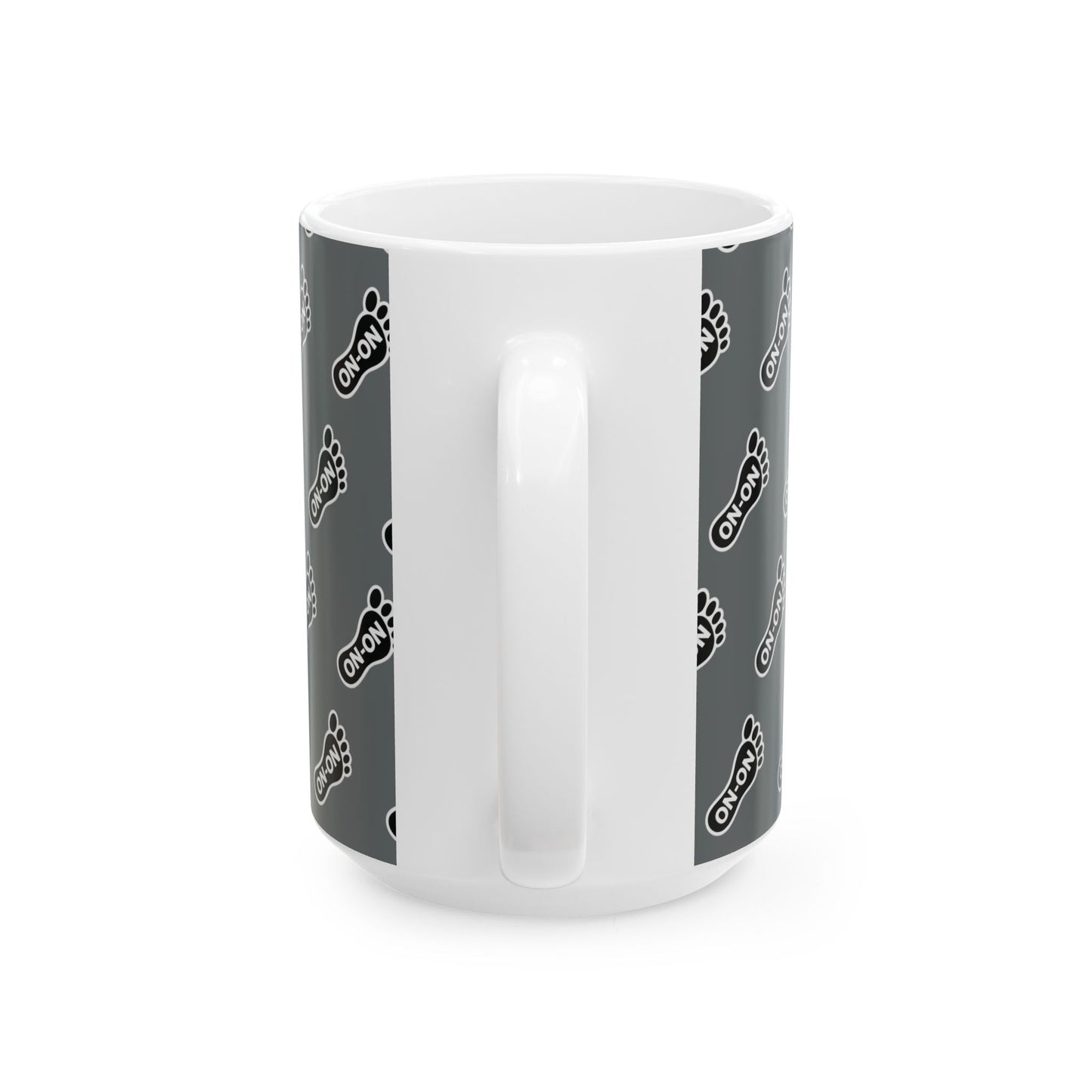 WAH3 Grey On-On Foot Ceramic Mug - 11oz & 15oz