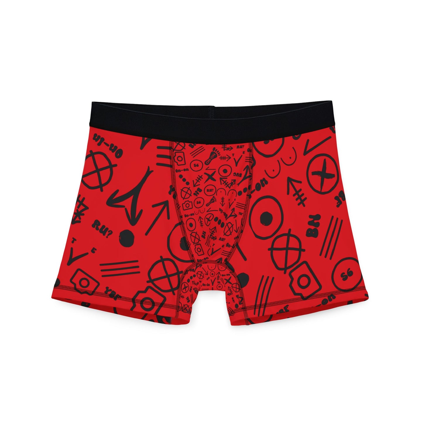 WAH3 Hash Symbols Red Men's Boxers, Unique Printed Underwear, AOP Boxers for Everyday Comfort, Fun Gift for Men, Stylish Menswear