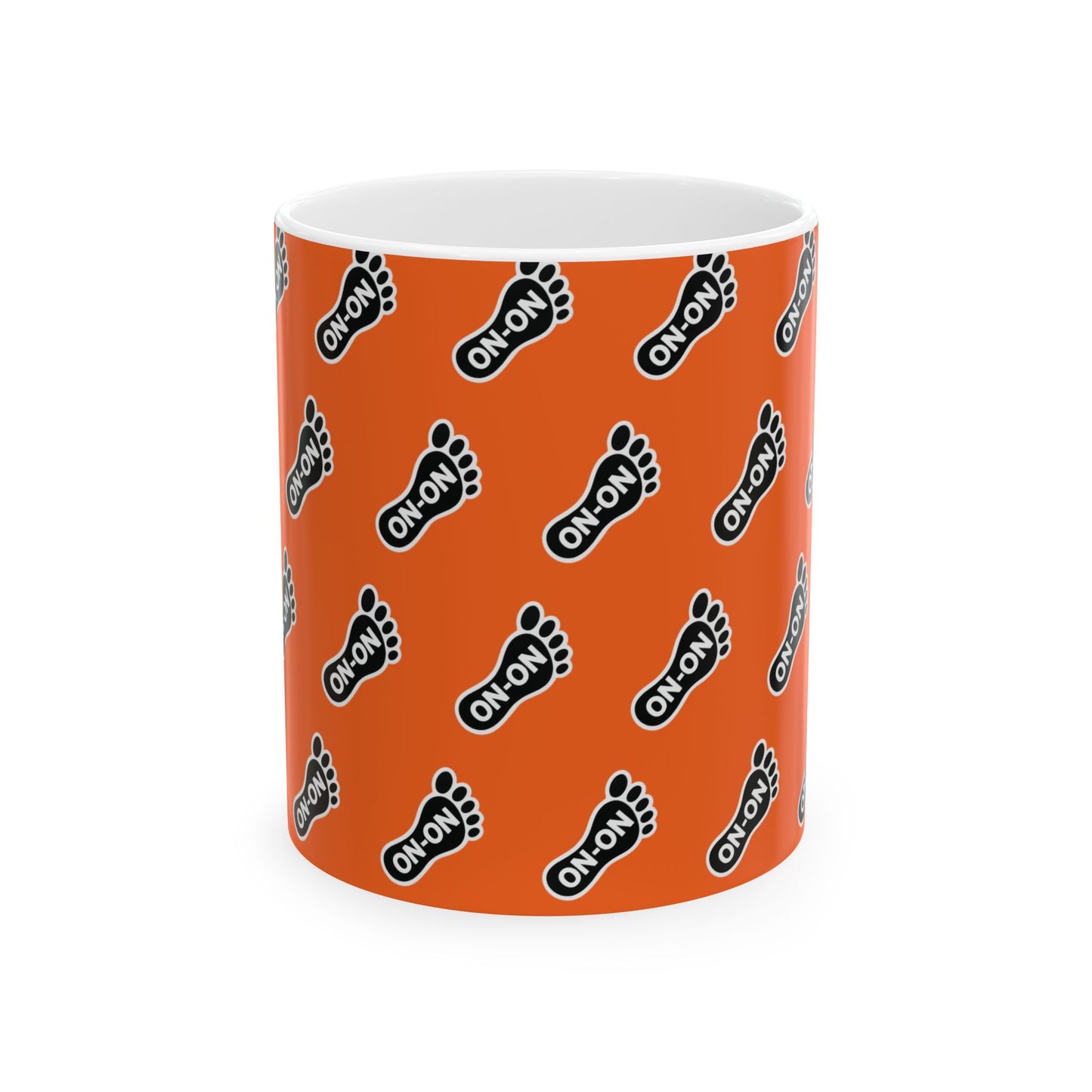 WAH3 Orange On-On Foot Ceramic Mug - 11oz & 15oz