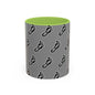 WAH3 Grey BG On-On Footprint Accent Coffee Mug - 11oz & 15oz