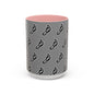 WAH3 Grey BG On-On Footprint Accent Coffee Mug - 11oz & 15oz
