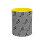 WAH3 Grey BG On-On Footprint Accent Coffee Mug - 11oz & 15oz