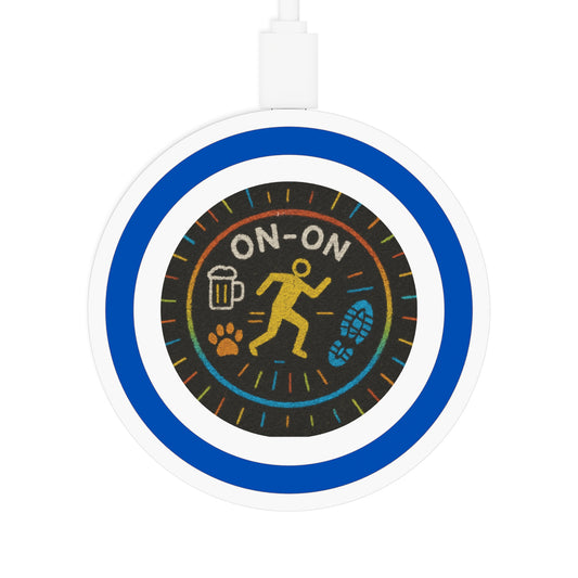 WAH3 On-On Logo Quake Wireless Charging Pad - Fun & Colorful Design for Tech Lovers