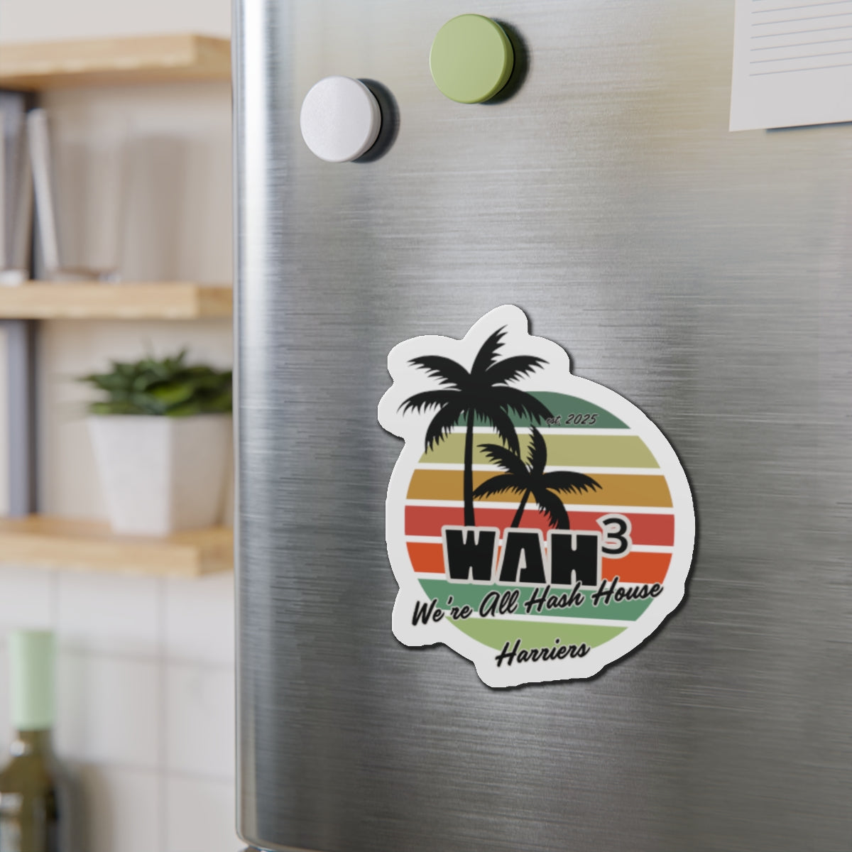 WAH3 Tropical Die-Cut Magnet | Fun Decor for Fridge, Office, or Locker | Perfect Gift for Space Lovers, Kids, and Students