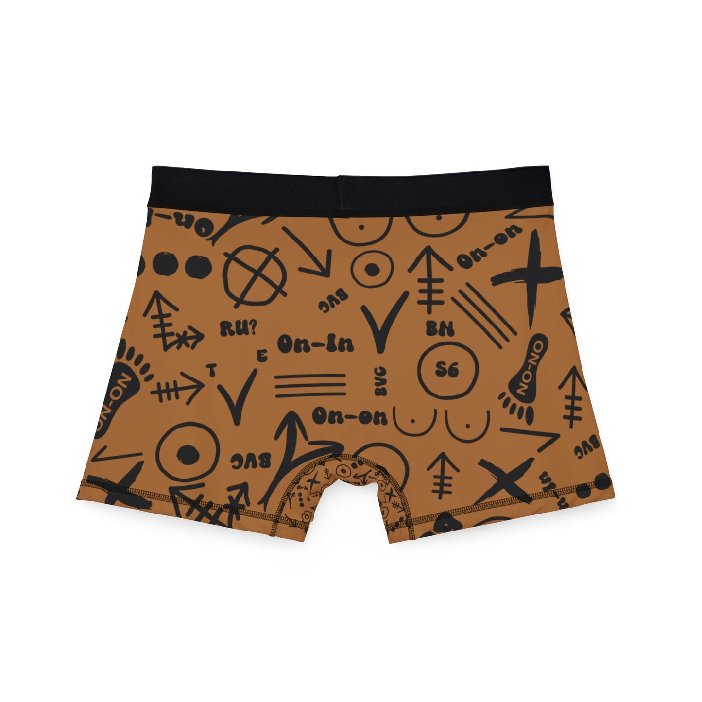 WAH3 Hash Symbols Brown Men's Boxers, Unique Printed Underwear, AOP Boxers for Everyday Comfort, Fun Gift for Men, Stylish Menswear