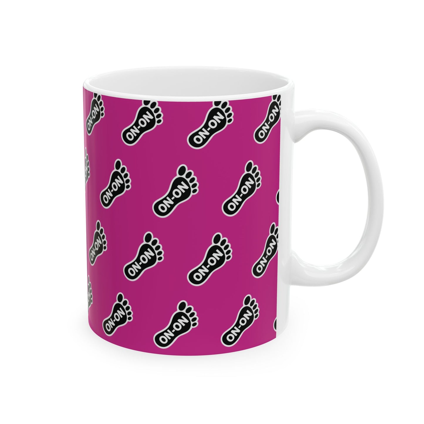 WAH3 Pink On-On Foot Ceramic Mug - 11oz & 15oz