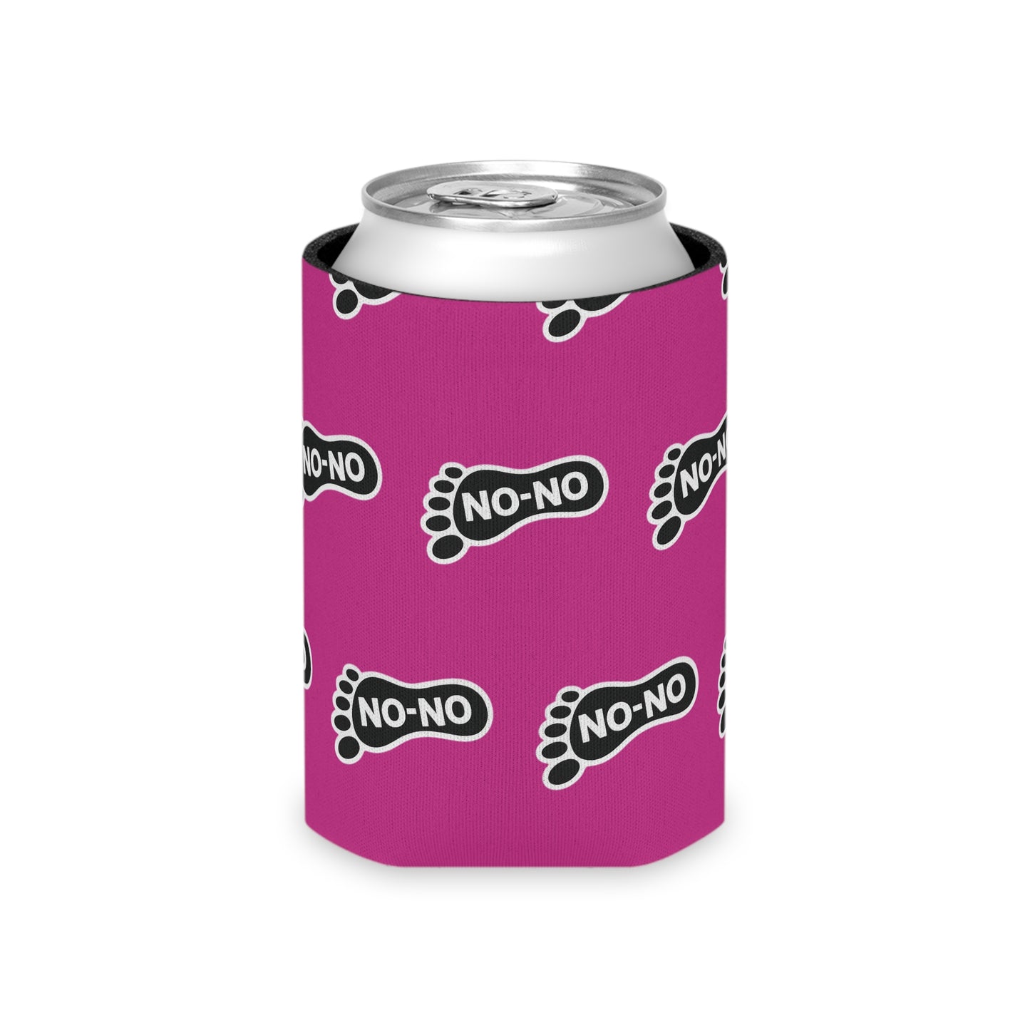 WAH3 On-on Pink Footprint Can Cooler – Fun & Quirky Drink Sleeve for Parties