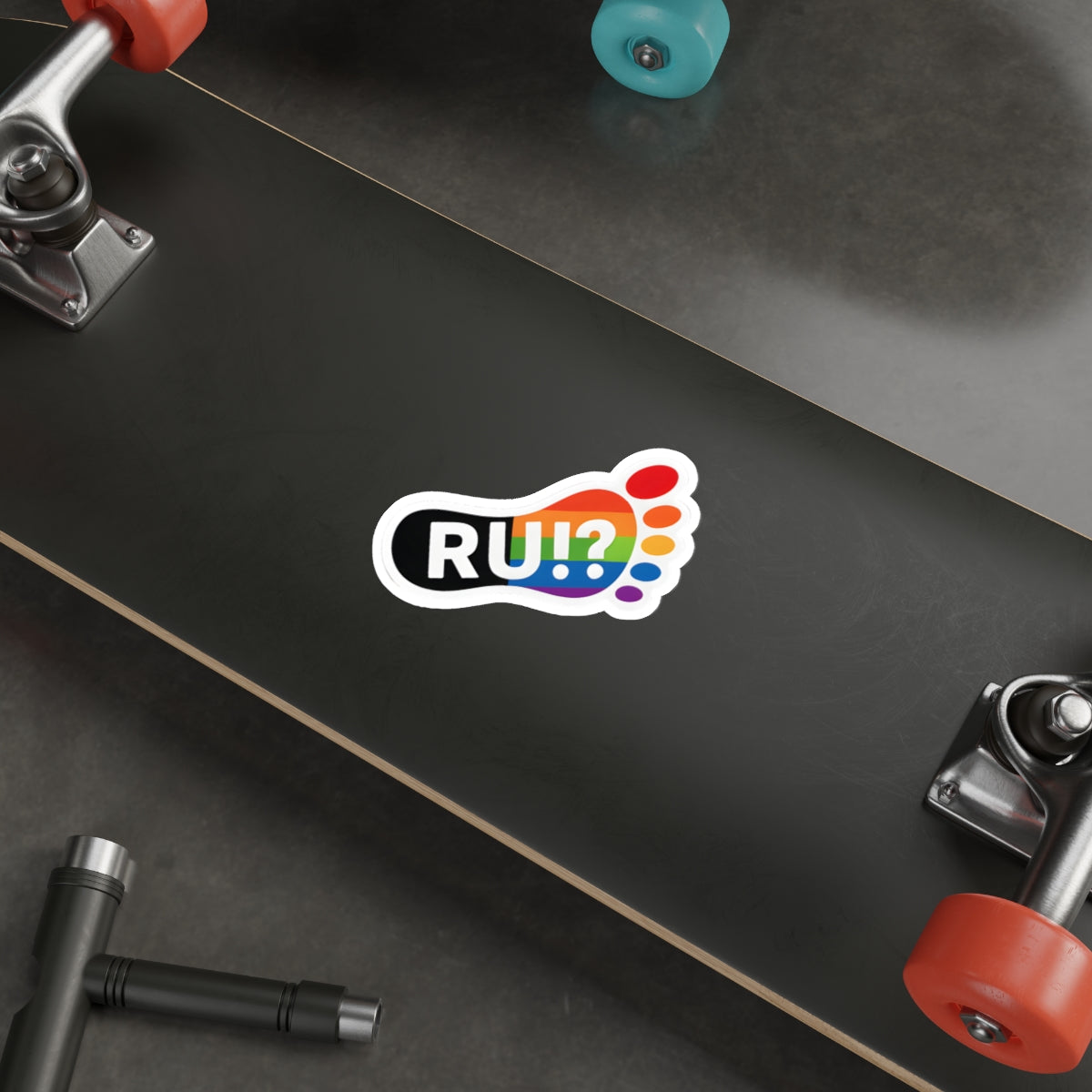 WAH3 RU!? Foot Die-Cut Stickers