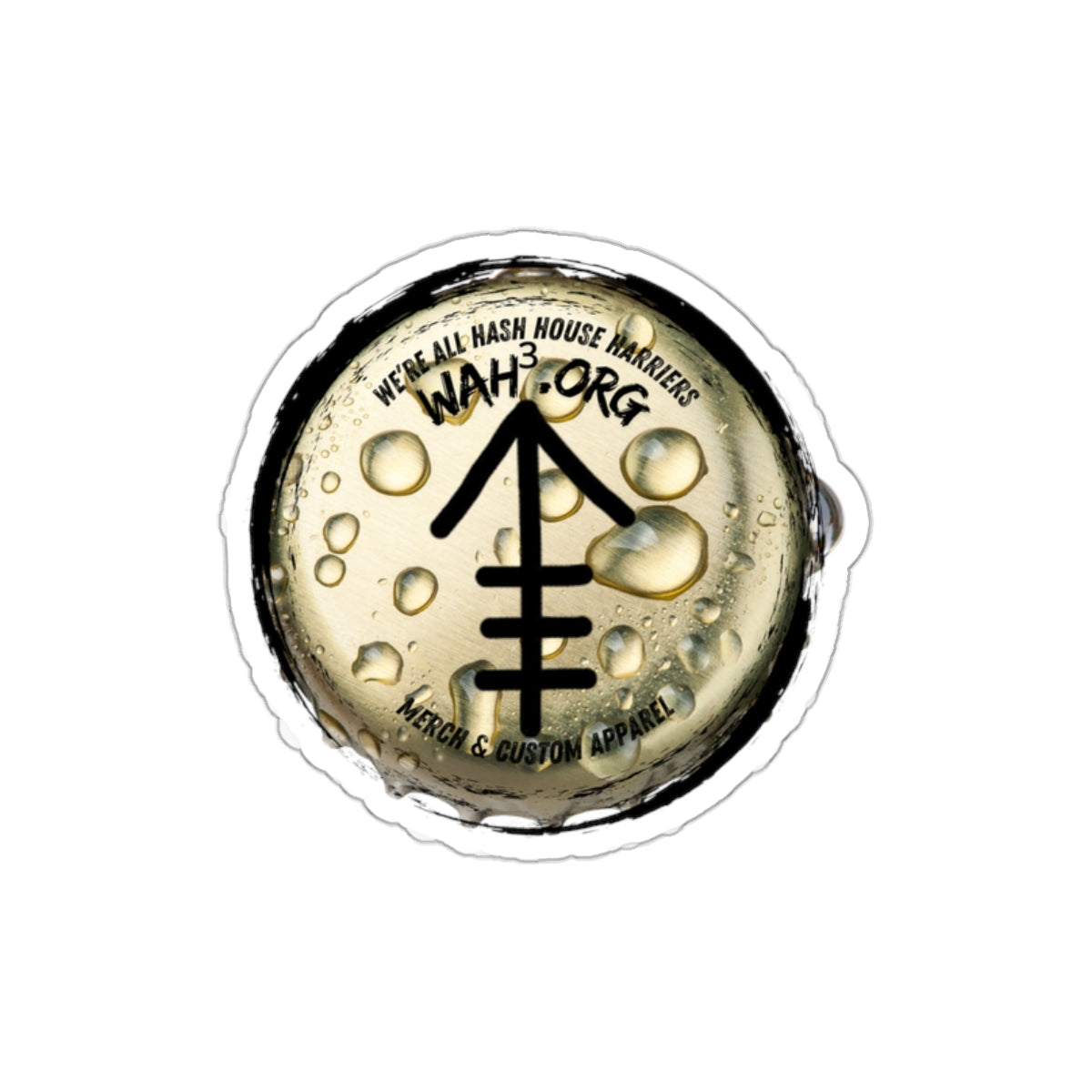 WAH3 On-On Arrow Bottlecap Die-Cut Stickers