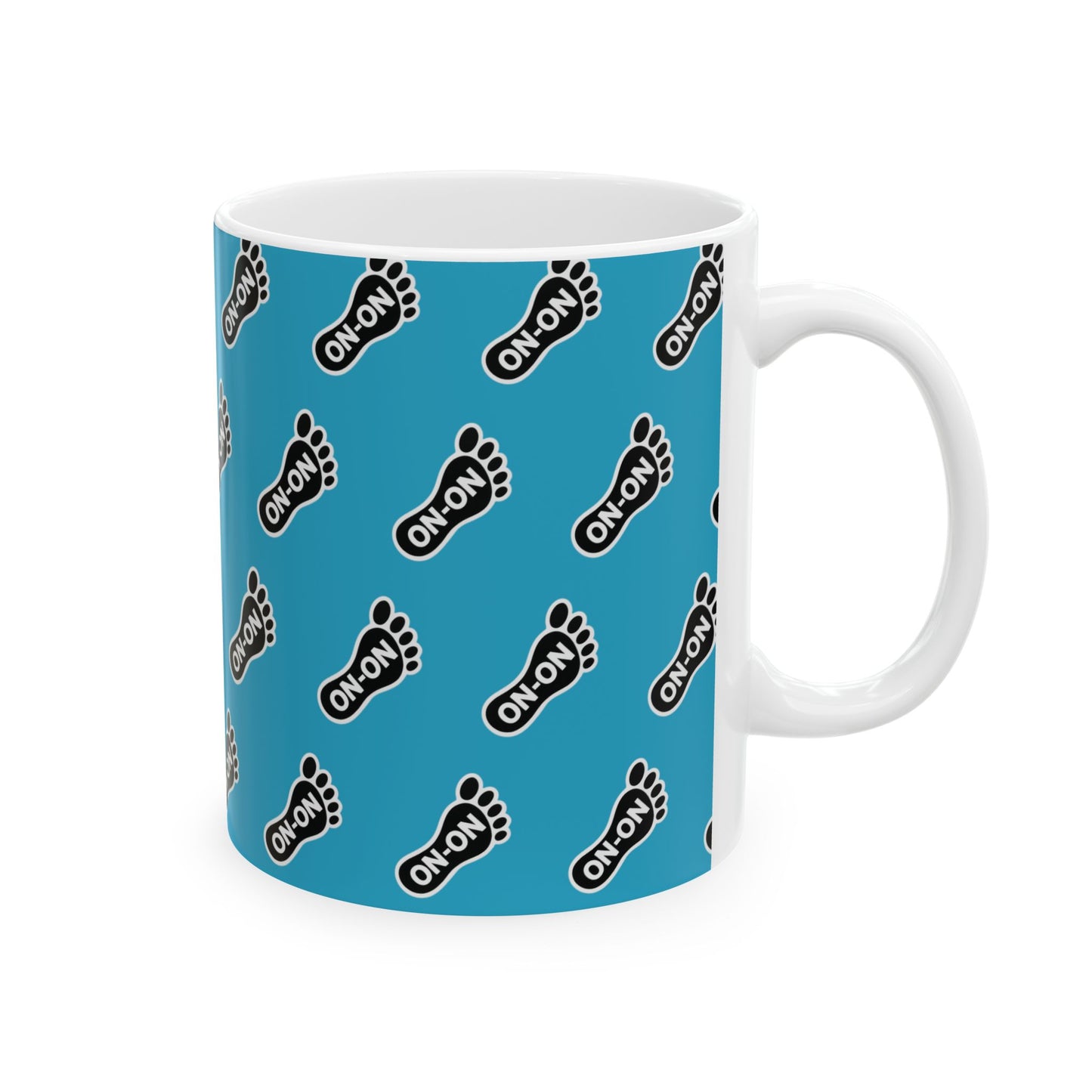WAH3 Turquoise On-On Foot Ceramic Mug - 11oz & 15oz